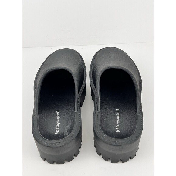 Jeffrey Campbell Bae Platform Mules Size 8 Black Slip On Chunky Clog - Picture 6 of 13